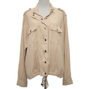 Thread & Supply Lightweight Tan Twill Utility Jacket Size 1X